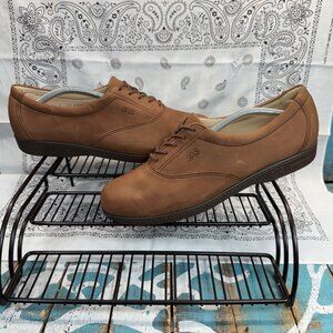 SAS TriPad Comfort Brown Leather Lace Up Shoes Women's Size 10N Made in USA